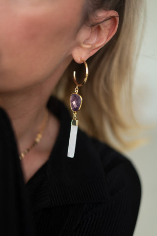 Trusting What I Already Know Amethyst Gold Earrings