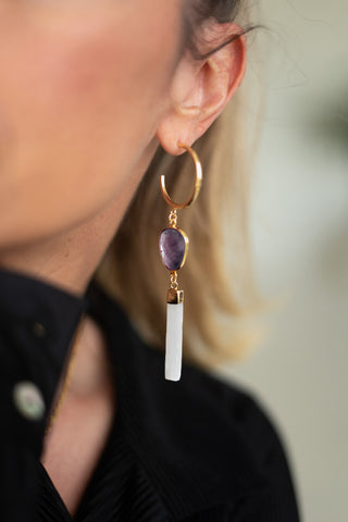 Trusting What I Already Know Amethyst Gold Earrings