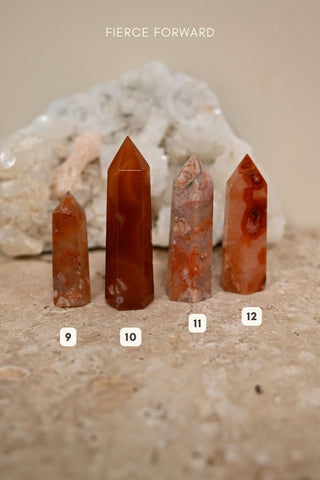 My Heart is Open Carnelian Flower Agate Tower