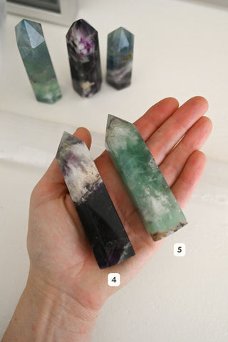 I Am Calm Feather Fluorite Tower