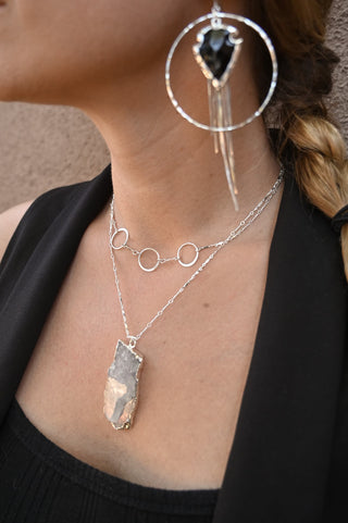 I Am Love Moonstone Silver Necklace