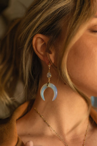 Inner Peace Opalite & Moonstone Earrings