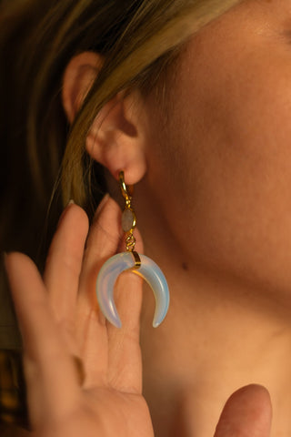 Inner Peace Opalite & Moonstone Earrings